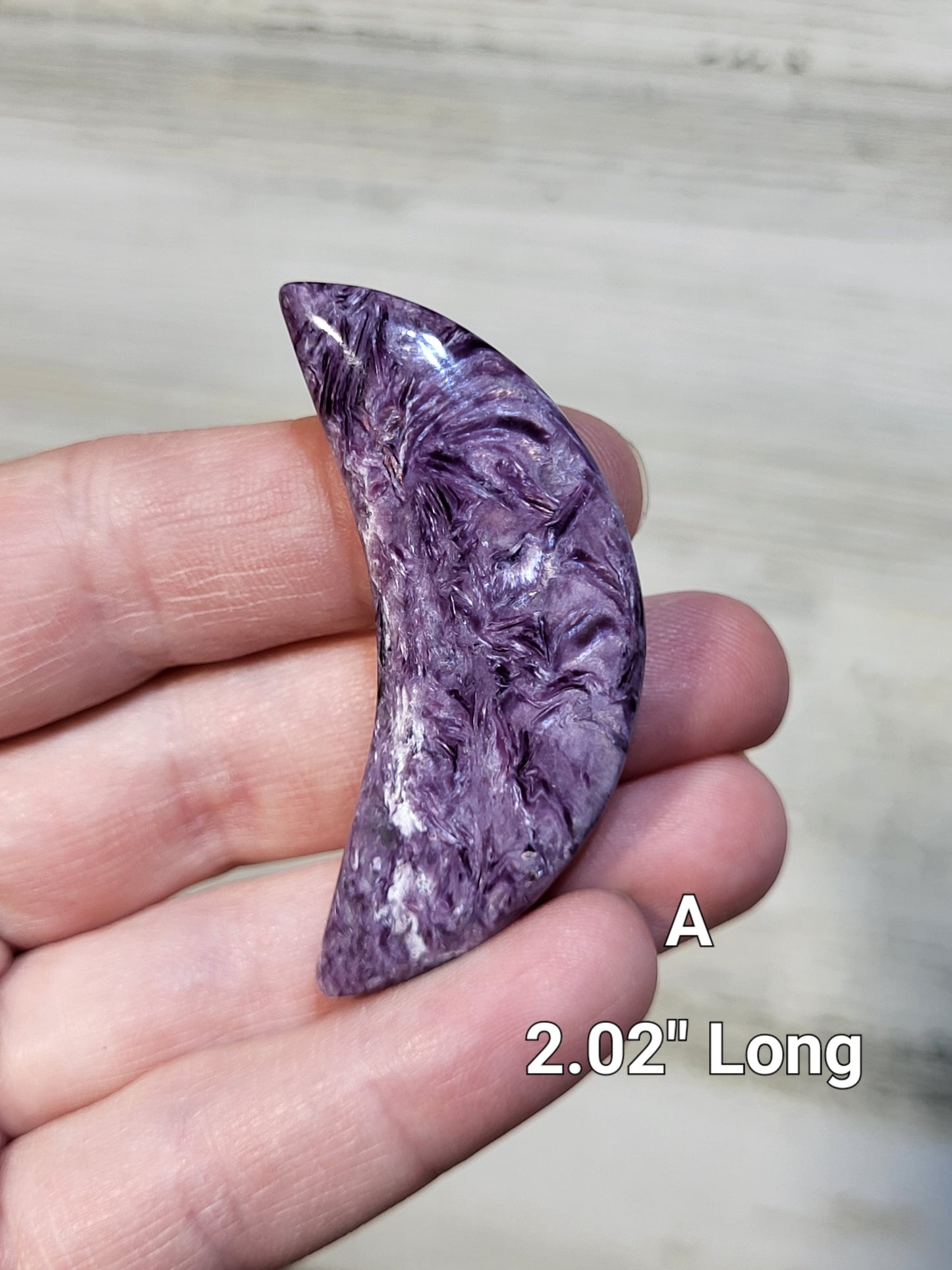 Charoite Moon Cabochons, Display Piece