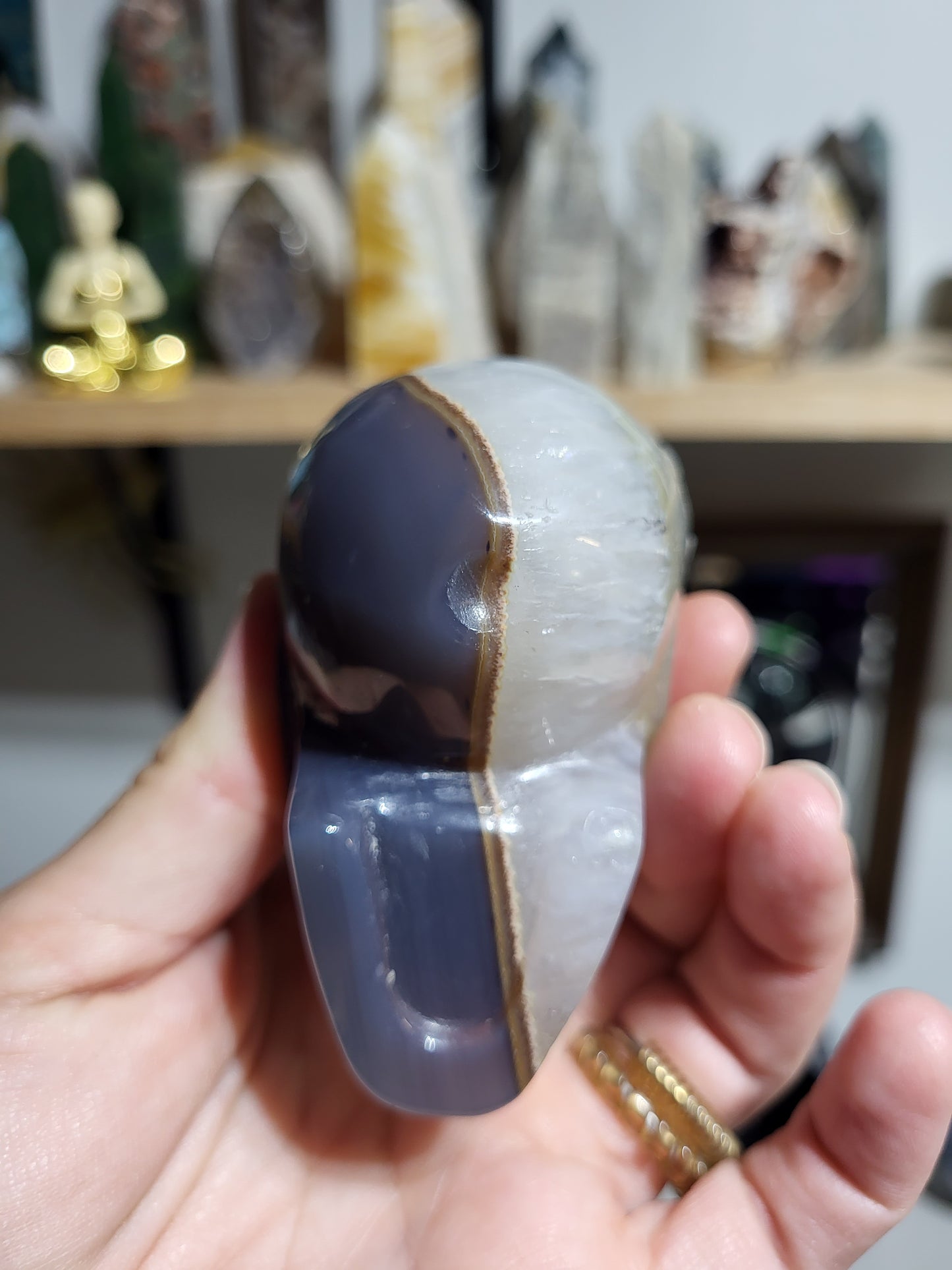 Two Face Agate Skull