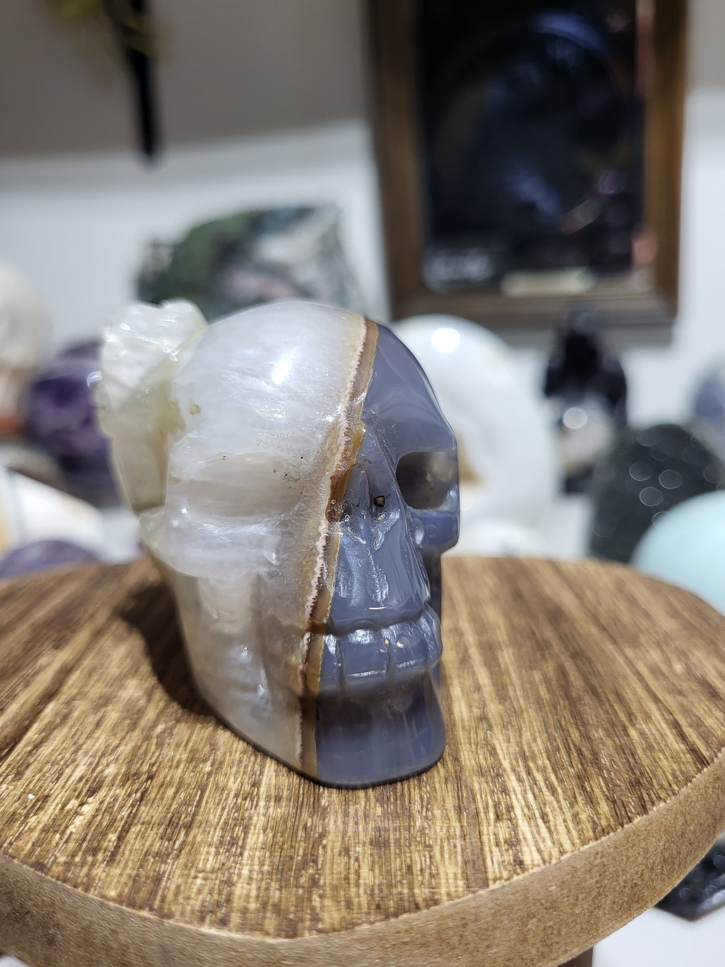 Two Face Agate Skull