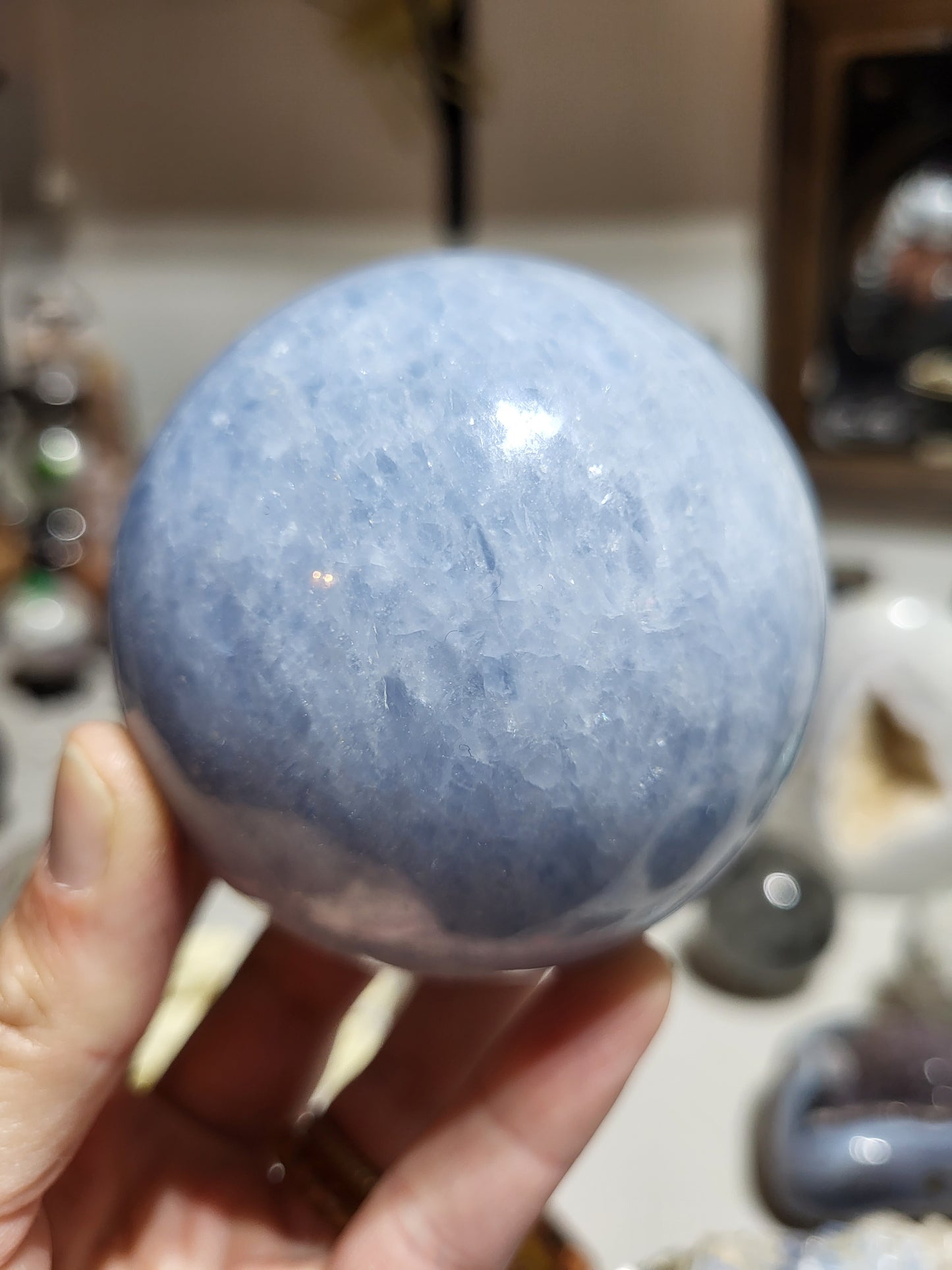 Blue Calcite Sphere