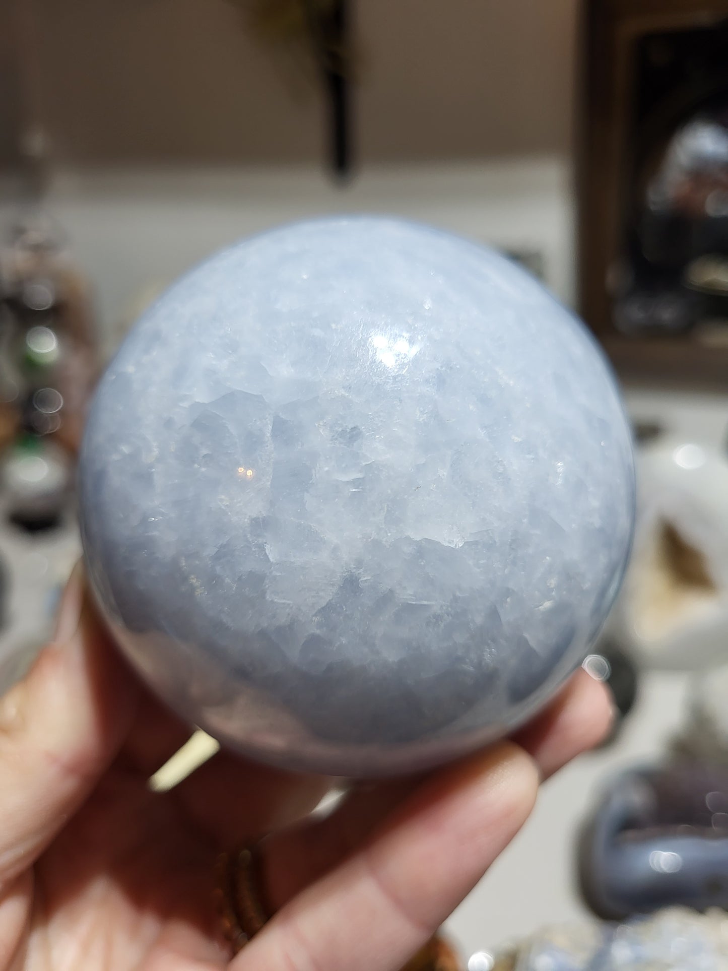 Blue Calcite Sphere