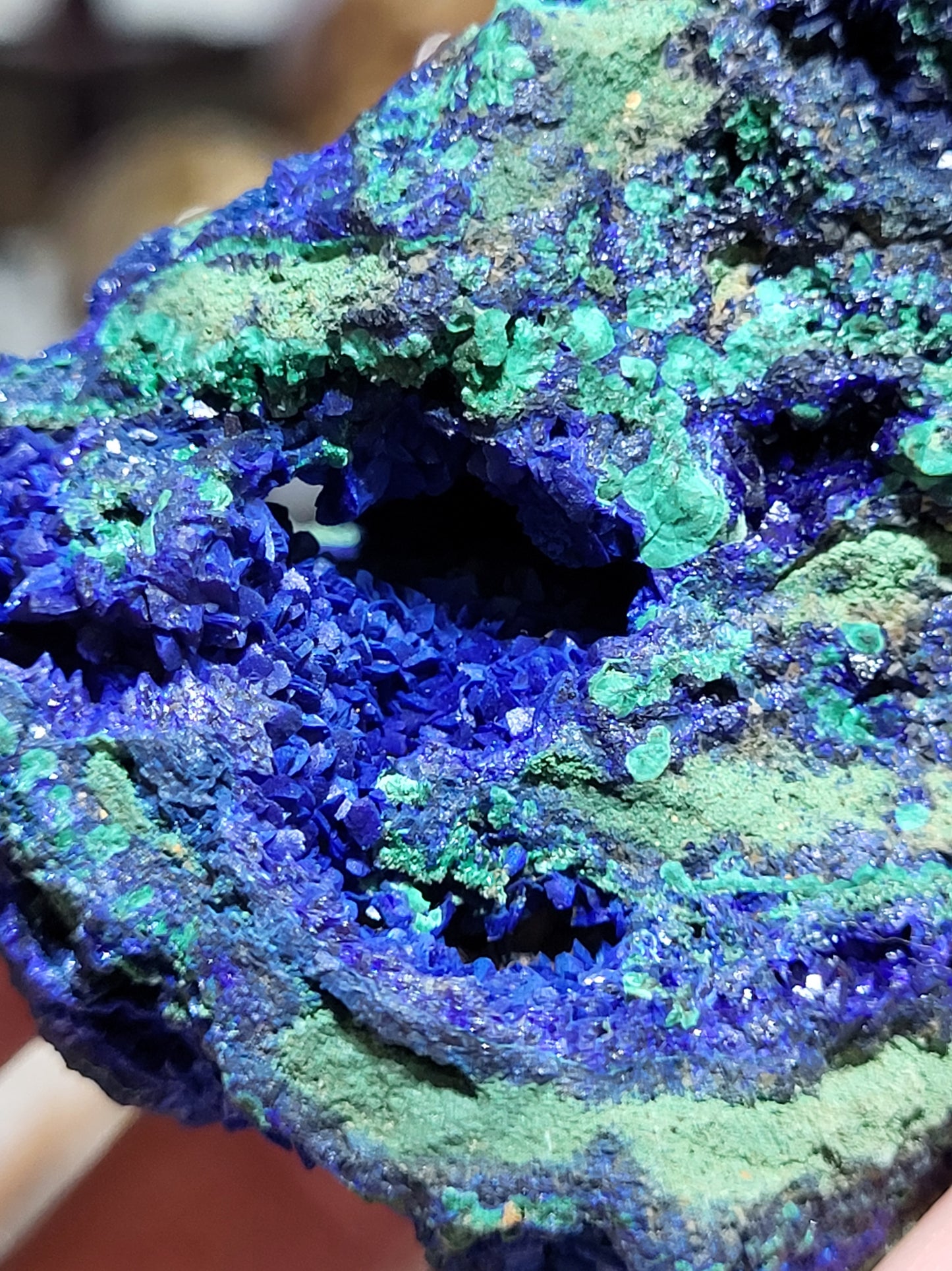 Azurite with Malachite Specimen from Anhui Province China