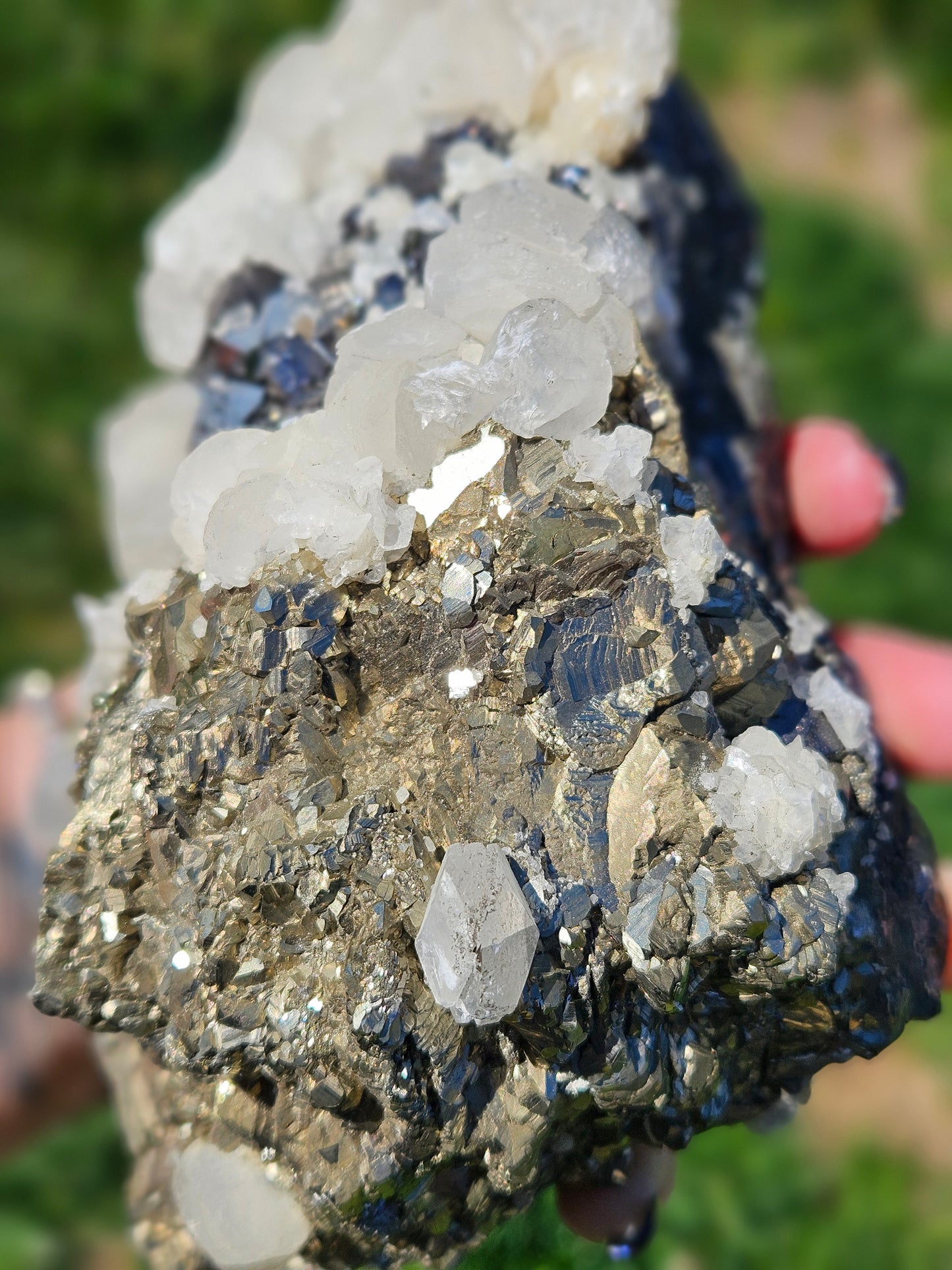 Calcite, Pyrite & Sphalerite Statement Piece from Trepča Mine, Kosovo