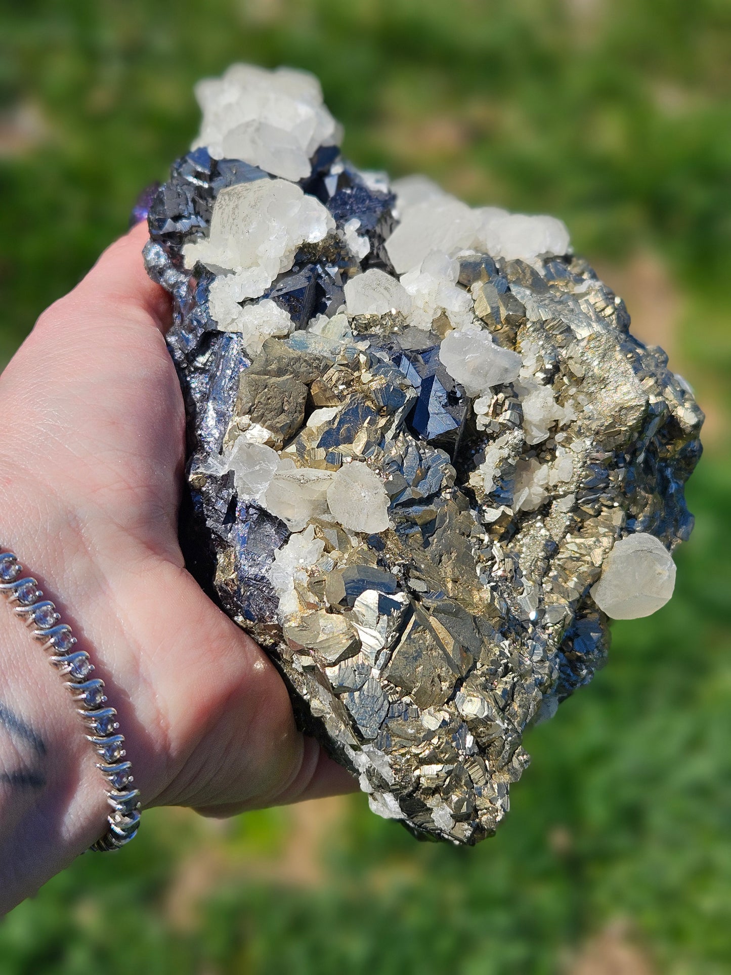 Calcite, Pyrite & Sphalerite Statement Piece from Trepča Mine, Kosovo