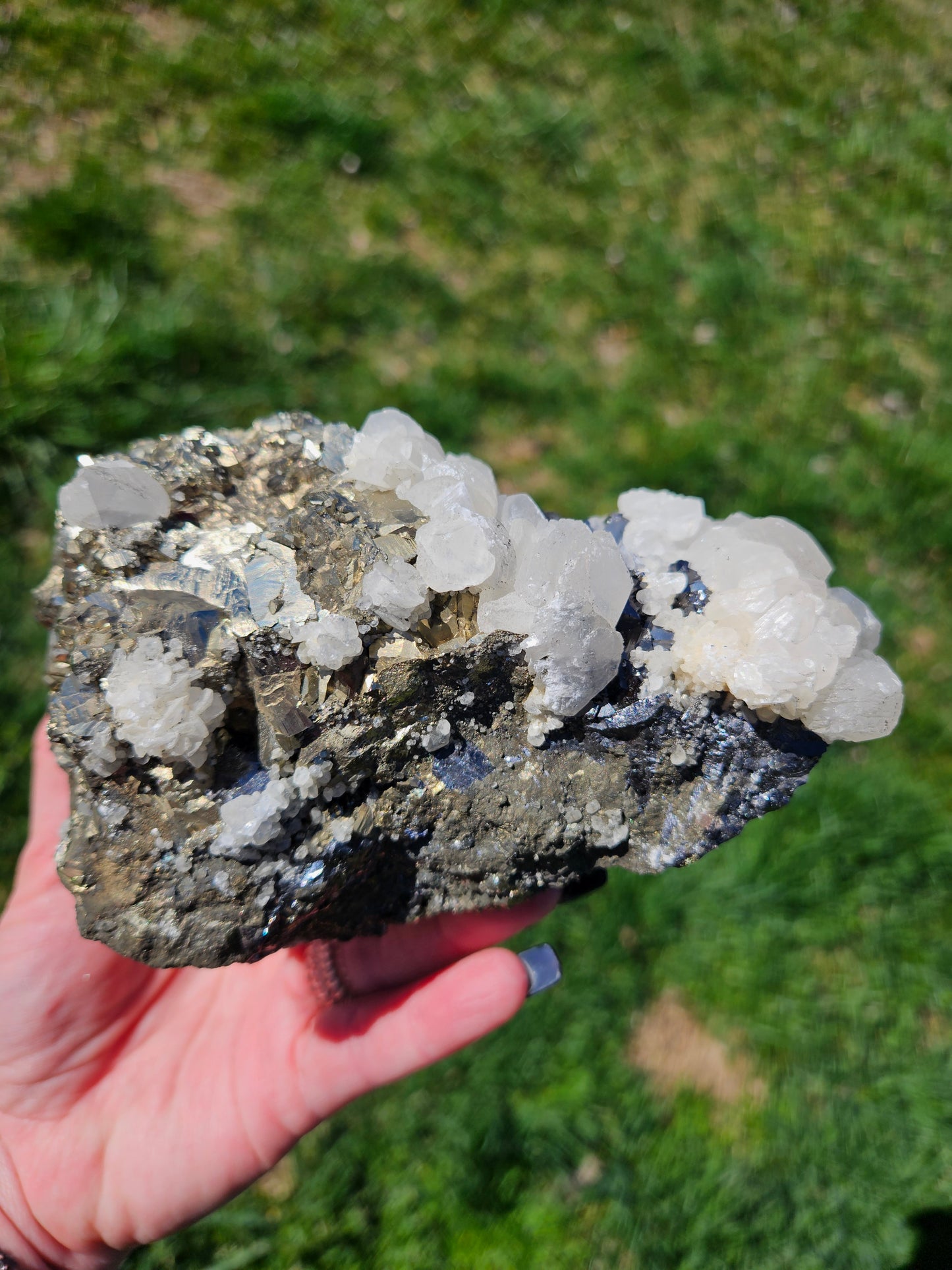 Calcite, Pyrite & Sphalerite Statement Piece from Trepča Mine, Kosovo