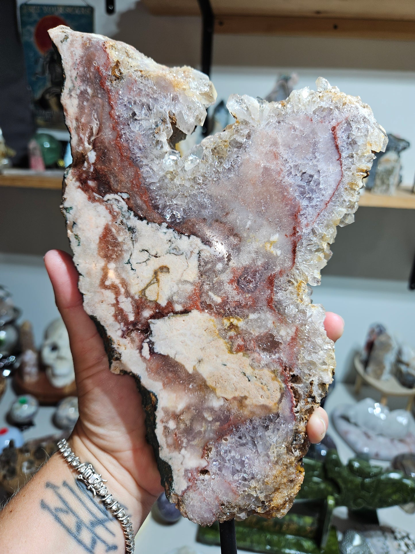 Pink Amethyst Slab, double sided