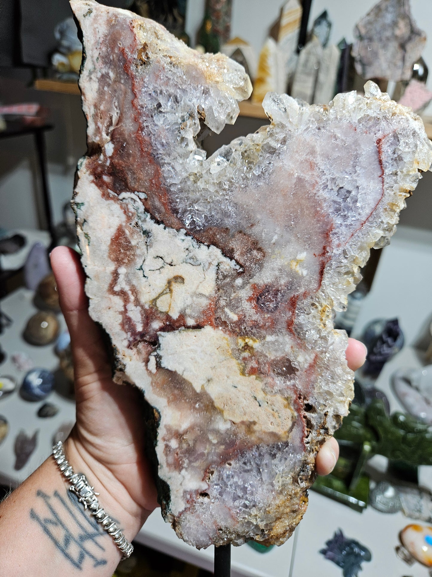 Pink Amethyst Slab, double sided