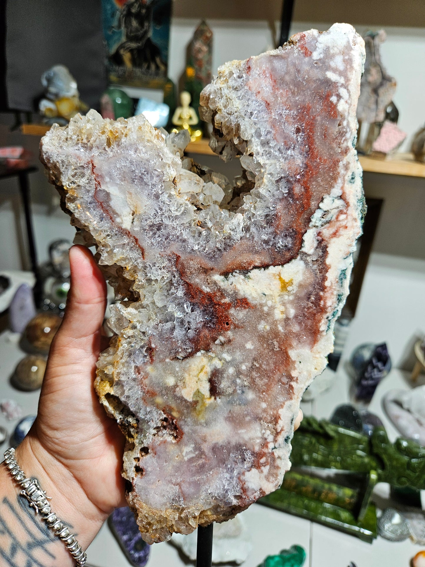 Pink Amethyst Slab, double sided