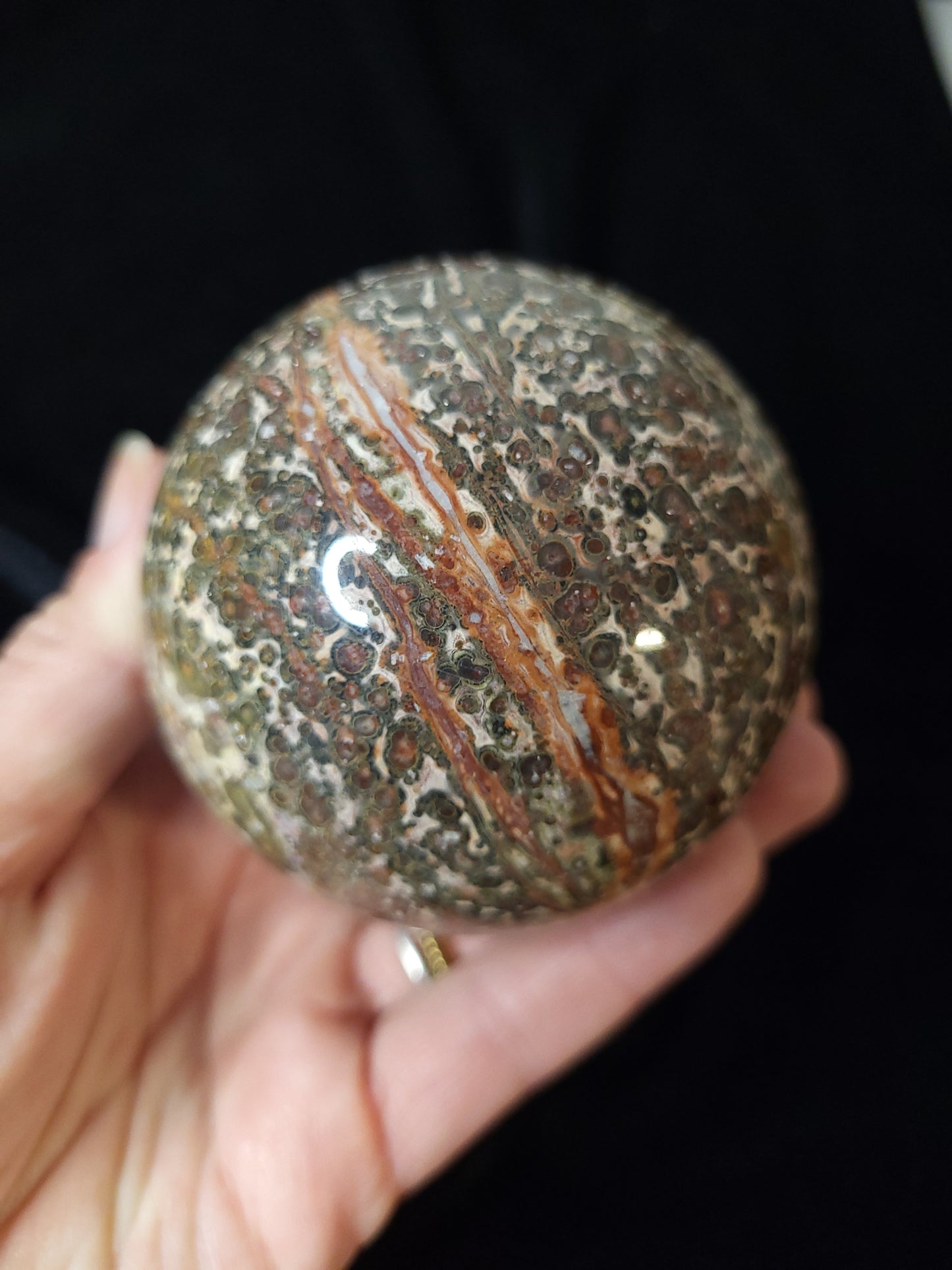Leopardskin Jasper Sphere (Rhyolite)