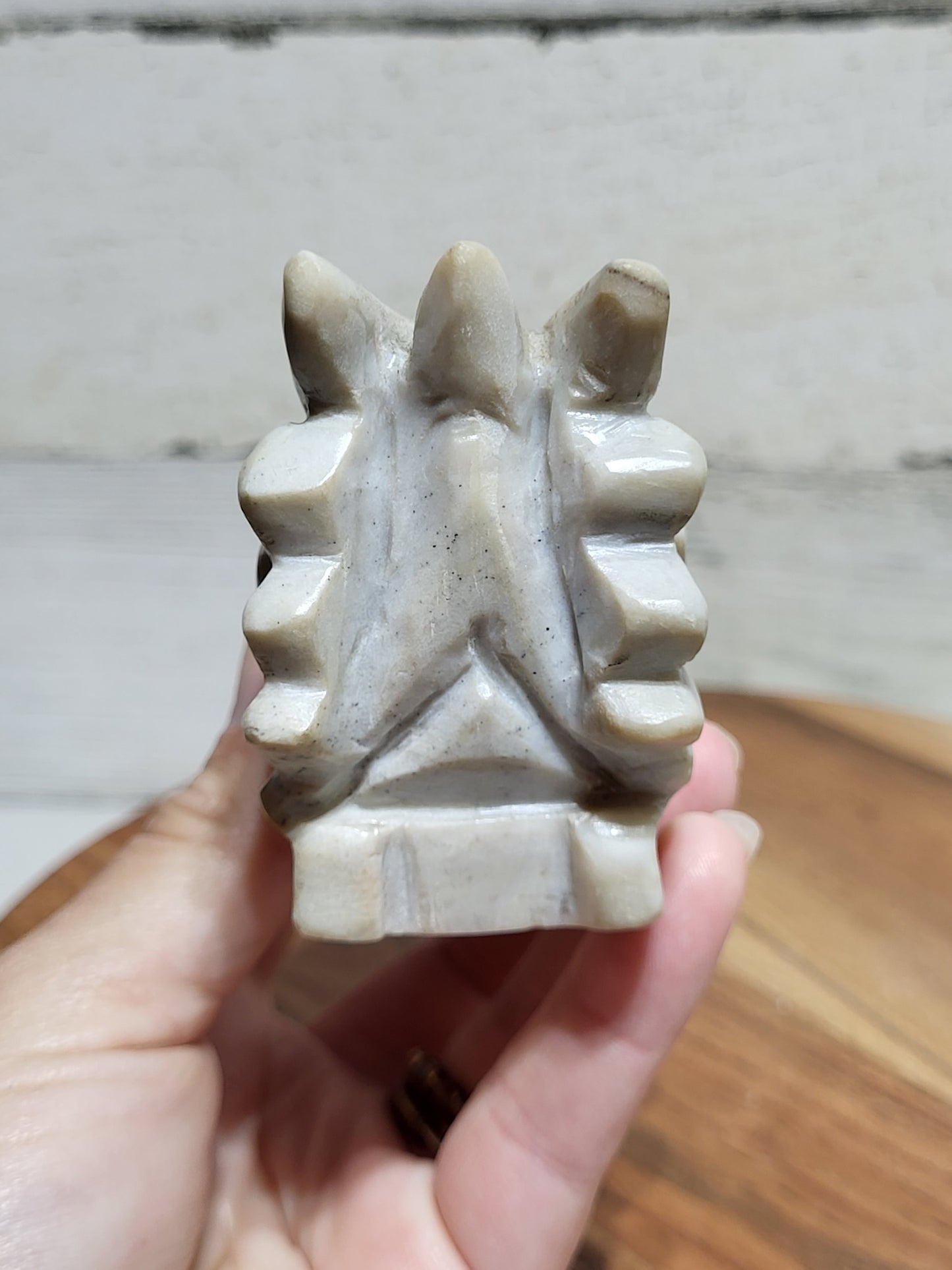 Fossilized Coral Hand-carved Dragon Head