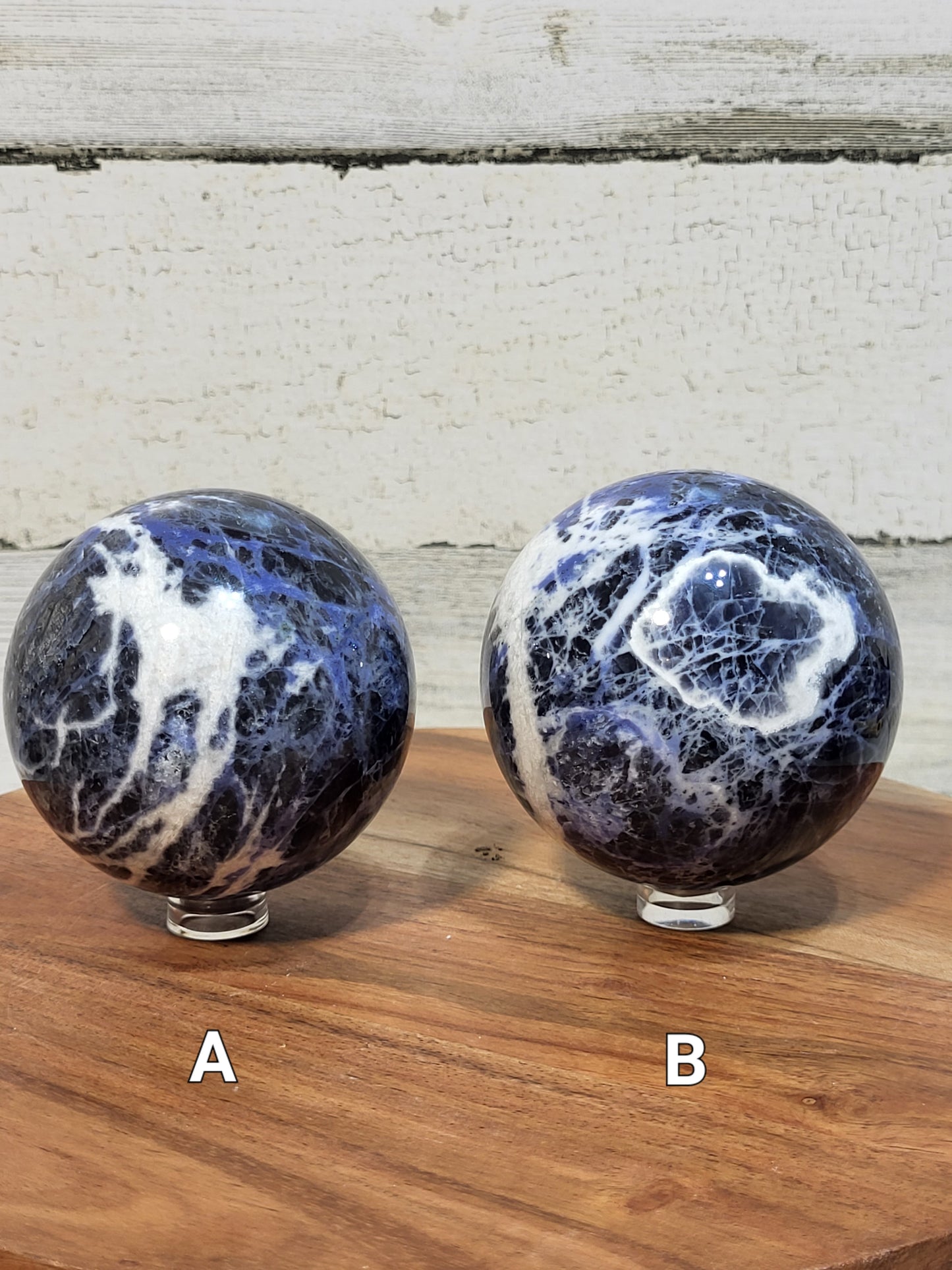 Sodalite with Feldspar Sphere from Brazil